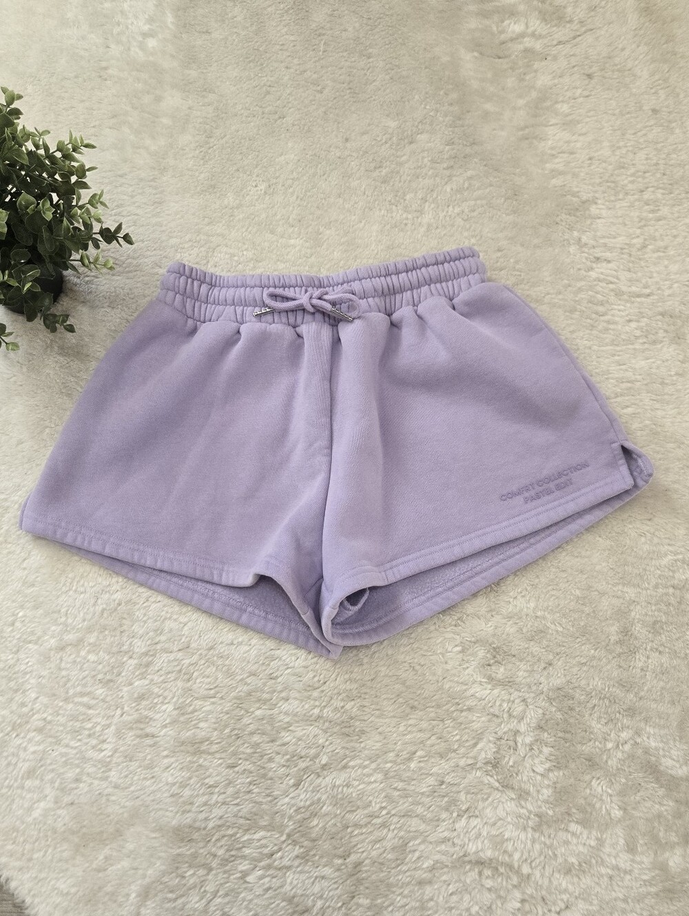 COMFRT Collection Pastel Edit Heavyweight Fleece Loungewear Streetwear Shorts, S
